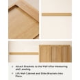 thumbnail image 2 of Joyyskill Large Wall Cabinets Laundry Room Wall Mounted Medicine Cabinet with 3 Door and Shelves Floating Cupboard Kitchen Organizers Pantry Cabinets, Natural Oak, 2 of 7