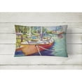 thumbnail image 2 of Red Sailboat Canvas Fabric Decorative Pillow, 2 of 3