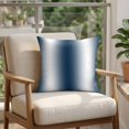 thumbnail image 4 of 26x26 Pillow Covers Set of 2, Ombre Dark Blue Square Throw Pillow Covers for Couch/Sofa/Living Room, Gradient White Abstract Minimalist Stripe Decorative Soft Pillowcases for Couch Throw Pillows, 4 of 9