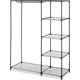 thumbnail image 1 of Armario de 5 niveles, sistema de almacenamiento independiente con barra para ropa, organizador que ahorra espacio para dormitorios pequeños, apartamentos, estructura de acero estable,, 1 of 2