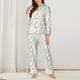 thumbnail image 2 of Balery Floral Conjunto de Pijama con Estampado para Mujer, Conjunto de Dos Piezas con Manga Larga, Ropa de Dormir Suave con Bolsillos, Pijamas Cómodos-Medium, 2 of 7