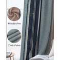 thumbnail image 3 of Blue Pink Striped Blackout Curtains for Bedroom Living Room Darkening Curtains 63 Inches Long Farmhouse Modern Stripes Window Curtain 2 Panels Set Insulated Window Treatment Grommet Drapes 42"x63", 3 of 9