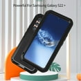 thumbnail image 2 of Samsung S22 Plus Case Metal Bumper Silicone Case Galaxy S22 Plus Cover Built-in Screen Protector Gorilla Glass Hybrid Military Shockproof Heavy Duty Rugged For Samsung Galaxy S22 Plus, Black, 2 of 16
