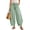 Green, variant on hoksml Women Lace Hem Cropped Harem Pants Drawstring Elastic Waist Loose Casual Trousers for Vacation Wear