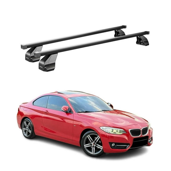 Fix Point Roof Racks Top Cross Bars for BMW 2 Series F22 Coupe 2014-2021 Black