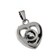thumbnail image 5 of Stainless Steel Women's Pendant Mother Daughter Cz Heart Necklace, 5 of 5