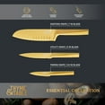 thumbnail image 5 of Thyme & Table 3-Piece Gold Knife Set with Protective Sheaths, 5 of 7