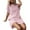Pink Sundresses for Women, variant on Dyegold Sundresses for Women Casual Beach - Summer Dresses for Women 2023 Beach Round Neck Short Sleeve Linen Cotton Midi Sundress ​Flowy Swing ​Holiday ​Dresses