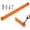 Orange, variant on Wakehye Offset Extension Wrench Set Pro Offset Extension Wrench Extender Tool with 1/4" 3/8" 1/2" Square Drive Adapter for Tight Spaces ,Black