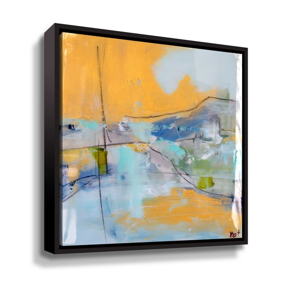 Artwall Gold Hills, Gallery Wrapped Floater-framed Canvas by Kym De Los Reyes