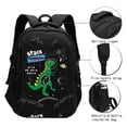thumbnail image 3 of Fotbe Space Dino Cartoon Black Mochila con Estampado y Puerto USB para Hombre y Mujer, Mochila Antirrobo, Mochila de Viaje, Mochila Escolar, Mochila Universitaria, 3 of 7