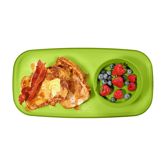 madesmart Appetizer Tray, Sturdy BPA-Free Plastic, Ideal for Parties, Snacks & Small Bites, Translucent Lime