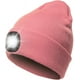 thumbnail image 1 of Gorro de punto con luz LED y linterna frontal, unisex, con 4 luces LED, ideal para el invierno (rosa), 1 of 7