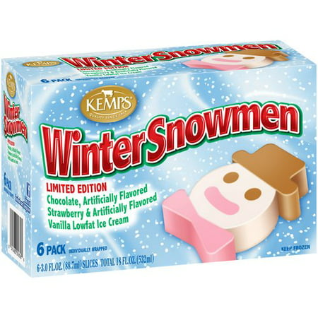kemps ice cream snowmen slices winter oz fl ct count