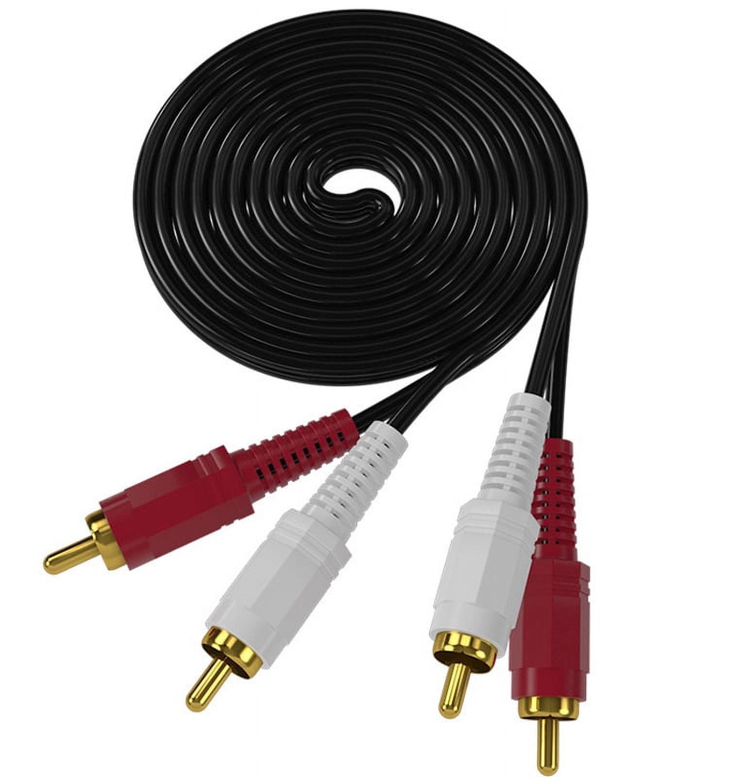 2 RCA Plug Male to 2 RCA Male Adapter Music Audio Video AV AUX Cable Wire Cord For Hi-Fi Stereo Speaker Laptop DVD TV Phone