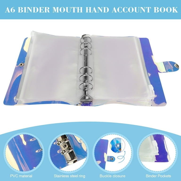 A6 Budget Binder PVC Notebook, TSV Budget Binder with Cash Envelopes Budget  Planner Organizer, Waterproof 6-Ring Money Saving Binder Cover with 10  Binder Pockets,10 Labels (Daisy Flowers & Laser) 
