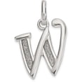 thumbnail image 1 of Sterling Silver Polished Glitter Enamel Letter W Pendant QC9181W, 1 of 1