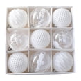 thumbnail image 1 of Juego de 9 piezas de adornos de bolas navideñas, bolas navideñas de 3,15 pulgadas para reuniones festivas Blanco, 1 of 9