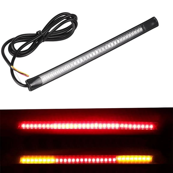 Vrare Motorcycle Led Tail Light Strip, 48 Smd 2835/3014 Led, Brake Turn Signal License Plate Light, Universal Fit For Most Motorcycles