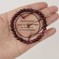 thumbnail image 2 of Handmade Garnet Beaded Bracelet - Stretch Elastic String Positive Energy Jewelry for Daily Wear - Unique Energy-Boosting Accessory for Men and Women, 2 of 7