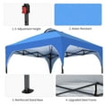 thumbnail image 4 of Ainfox 8'x8' Pop Up Canopy Tent, Easy-Setup Gazebo, Outdoor Canopy with 3 Adjustable Heights for Events, Parties, Camping, Blue, 4 of 10