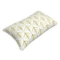 thumbnail image 3 of Disketp Pillow Covers White And Gold Geometry Pattern Throw Pillow Case Cushion Covers,Cushion For Bedroom,Couch,Home-16"X24", 3 of 8