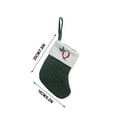 thumbnail image 3 of CuiLiyq Christmas Stockings with Initials, Green Knitted Xmas Stocking, Christmas Party Fireplace Family Hanging Stocking Decorations (7.8 Inch, Letter-Q), 3 of 5