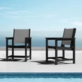 thumbnail image 5 of JUSTLET Outdoor Patio Dining Chairs Set of 2, 2 Chairs, Black, 5 of 7