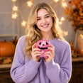 thumbnail image 6 of Glitter Pumpkin Squishy Toy, Slow Rebound Squeeze Stress Relief Fidget, Cute Halloween Party Favor Gift for Kids Adults (Pink), 6 of 7