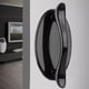 thumbnail image 2 of Advancent Manija de puerta de Hardware artesanal exquisito de PP, a prueba de arañazos y anticorrosión para gabinetes, 4 Uds. Decoración del hogar negro, 2 of 6