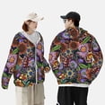 thumbnail image 4 of Kdxio Vintage Floral Print Women Men Sun Protection UPF 50+ Jackets Zip Up Long Sleeve Hoodie Hiking Lightweight with Pockets, 4 of 7