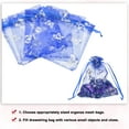 thumbnail image 4 of Uxcell Organza Bag, Sheer Butterfly Mesh Bags Drawstring Gift Bags Bulk Party Favor Bag Jewelry Pouches Lake Blue-Silver, 4 of 6