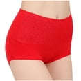 thumbnail image 2 of Oksale Culottes Menstruelles pour Femmes Grande Taille Taille Haute en Coton Culottes Anti-Fuites Culottes Respirantes Douces Confortables Rouges 3TG, 2 of 3