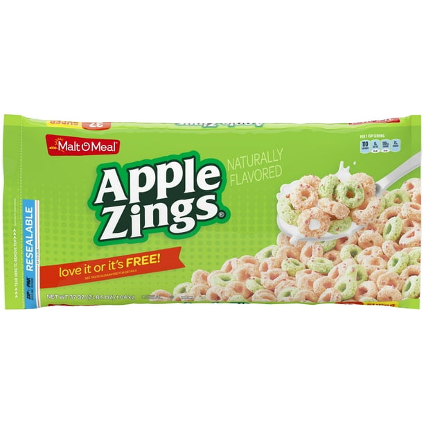 MaltOMeal Breakfast Cereal, Apple Zings, 37 Oz Bag