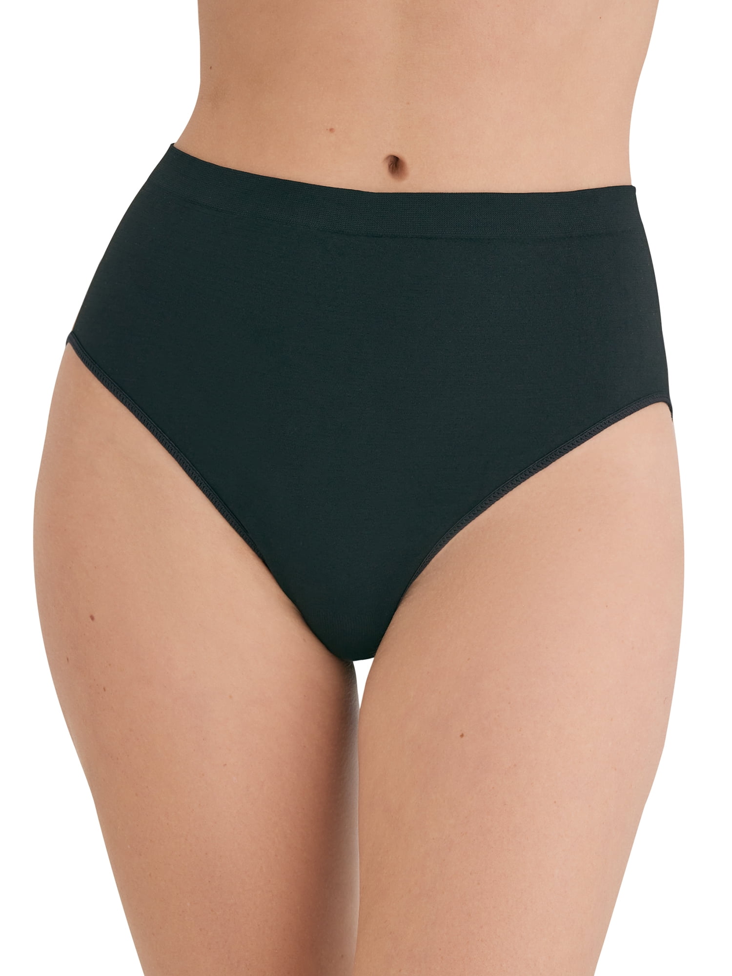 Joyspun Women's Seamless High Cut Panties, 6-Pack, Sizes XS-XXXL