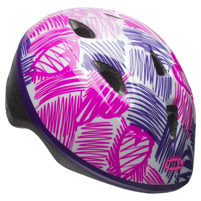 Casco de bicicleta Bell Zoomer - Zoomer rosa y morado - Scribble Hearts (7095428.0) Grande