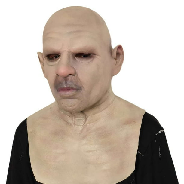 Máscara de látex para personas mayores de resina realista para cosplay de Halloween