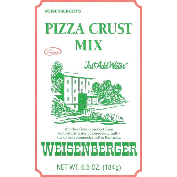 Weisenberger Pizza Crust Mix 6.5 Ounce Premade Pizza Dough Flour for