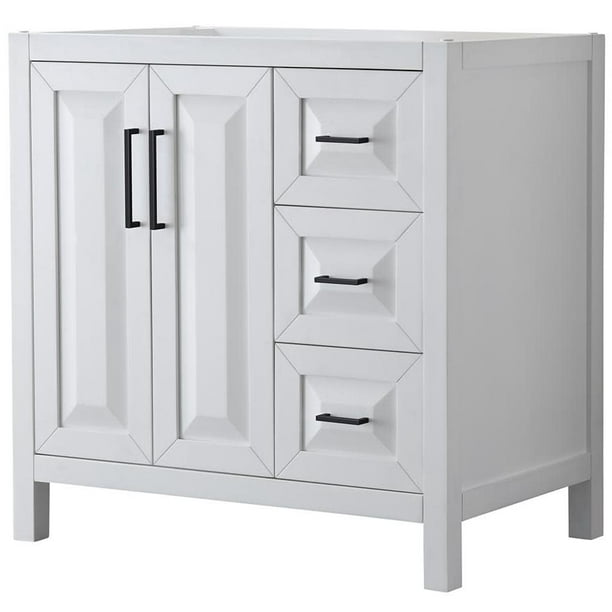 Daria 35 in. Single Bathroom Vanity Cabinet Only in White Daria 35 in. Single Bathroom Vanity Cabinet Only in White