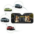 thumbnail image 4 of Xoenoiee Funny Corgi Dog Butterfly Print Automotive Windshield Sunshades with Suction Cups, Foldable Truck Suv Front Window Shield Blocker Visor Protector Cover for Interior Accessories, 4 of 7