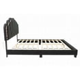 thumbnail image 4 of Queen Size solid wood platform bed frame no need for box spring brown master bedroom, 4 of 9