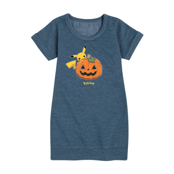 Pokémon - Pikachu Pumpkin - Youth Girls Fleece Dress