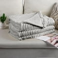 thumbnail image 6 of Electric Heated Blanket Queen Size 84"x90" with Dual Controls, Reversible Cozy Silky Flannel Fabric with Ribs, Fast Heating with 10 Heating Levels 12 Hours Auto-Off for Bedding -Grey, 6 of 14