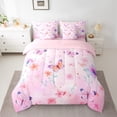 thumbnail image 2 of Castle Fairy Kawaii Butterfly 7-Piece Twin Bedding Sets for Girls Children Women,Dreamy Princess Bedding Comforter Set,Spring Graden Breathable Sheet Sets,Lightweight Room Decor, 2 of 8