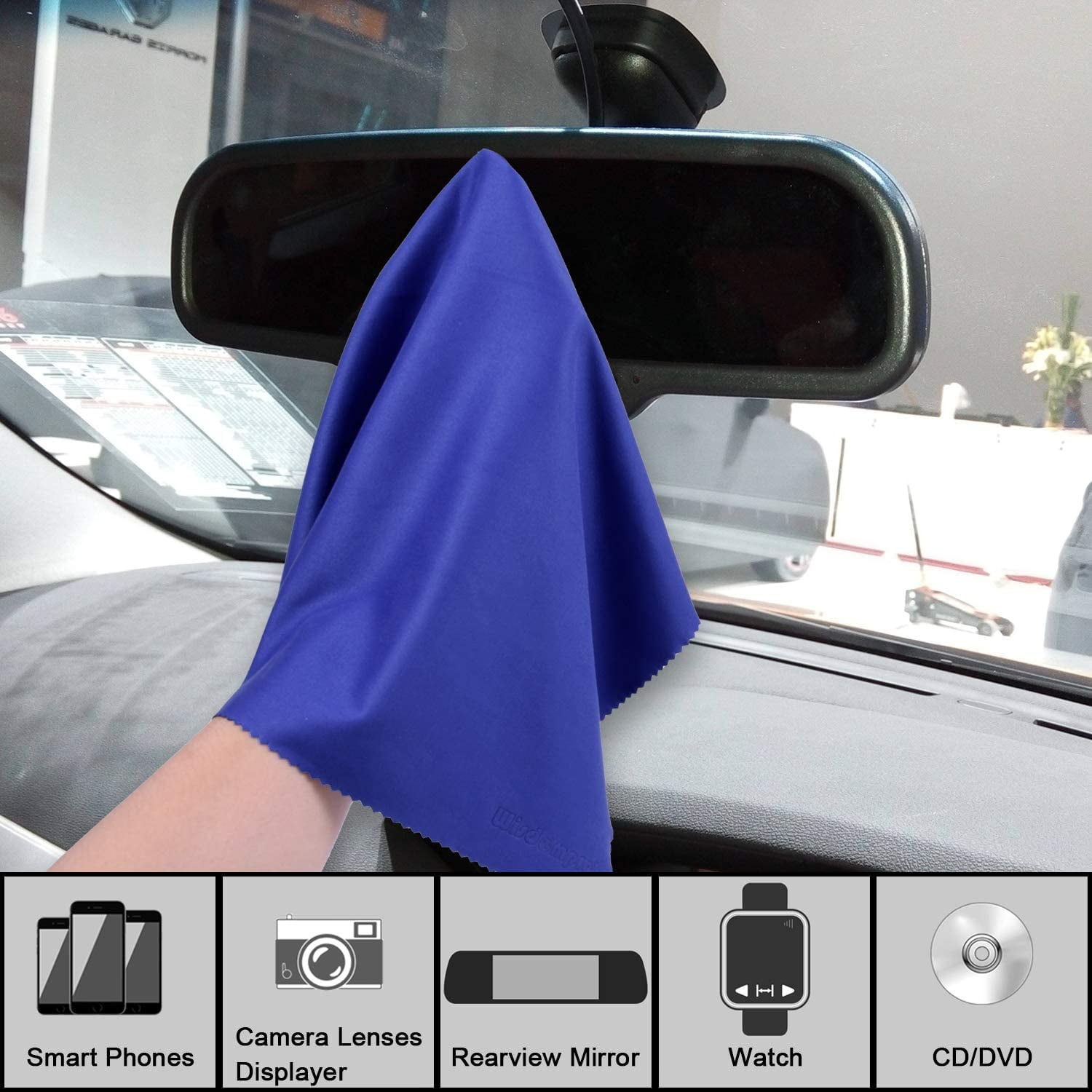 Wisdompro Extra Large 4 Pack Microfiber Cleaning Cloth For Laptop, LCD