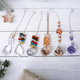 thumbnail image 2 of Manualidades para árboles de Navidad Cadena decorativa para teléfono móvil Colgante de cristal Juego de seis piezas Combinación de colgante de cristal, 2 of 4