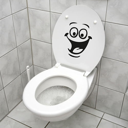 Waterproof Wall Sticker Bathroom Toilet Seat Washroom WC Door Sticker Decal 