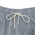 thumbnail image 7 of EOYWHK Golf Shorts with Pockets Elastic Waist Drawstring Mens Golf Shorts Soft Lightweight Breathable for Hiking Camping Travel Casual Wear Gray, Size M, 7 of 7