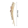 thumbnail image 4 of Unique Bargains 1 Pair Bobby Pin Fashion Butterfly Hair Clips Champagne Gold Tone, 4 of 5