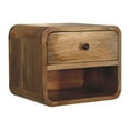 thumbnail image 2 of Artisan Furniture Solid Wood Mini Oak-ish Floating Open Nightstand, 2 of 9